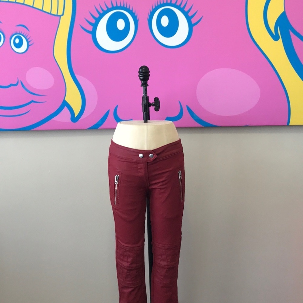 Isabel Marant puor H&M Red Motorcycle Pants NWT